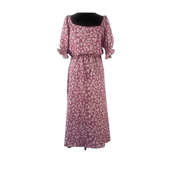 Floral Pink,white,Flutter,split,V neck,Maxi Dress,Large,New - Picture 5 of 6